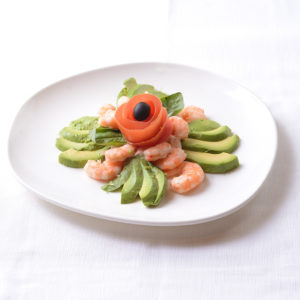 Aguacate con Gambas